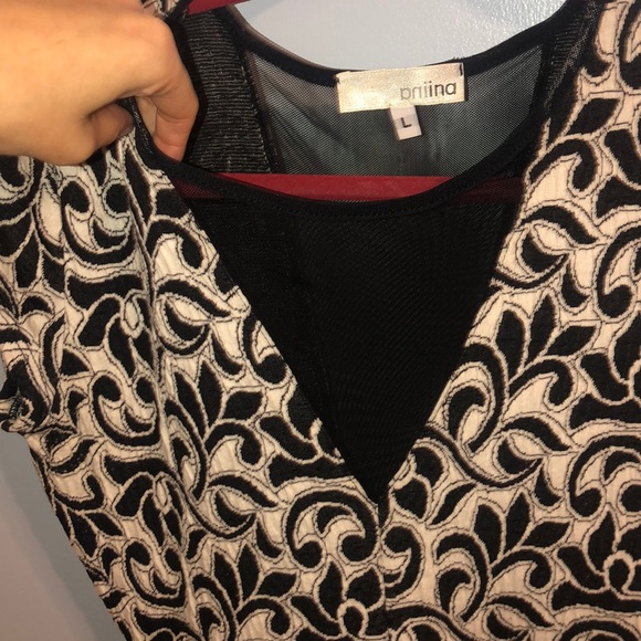 Black and white pattern dress - Picture 2 of 3